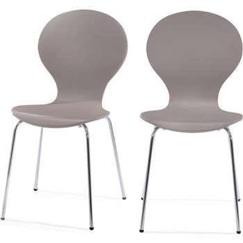 2 x Kitsch Dining Chairs, Willow Grey (87 x 46cm)