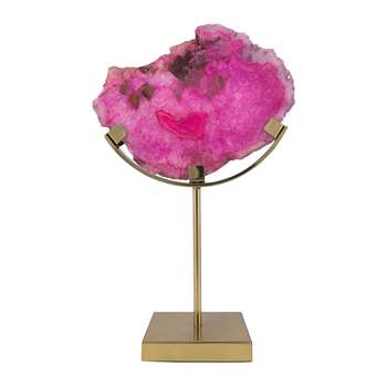 A by Amara - Agate Object - Purple/Pink (H37 x W25 x D13cm)
