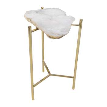 A by Amara - Agate Slab Table (H54 x W33 x D33cm)