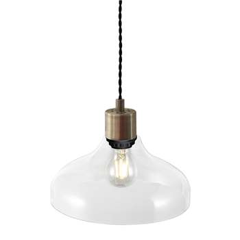 A by Amara - Alrun E27 Pendant - Clear (H20 x W26 x D26cm)