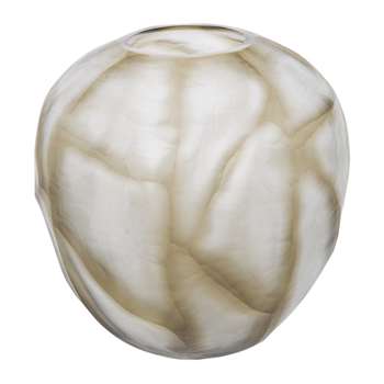 A by Amara - Bickton Glass Vase - Smoke (25 x 24cm)