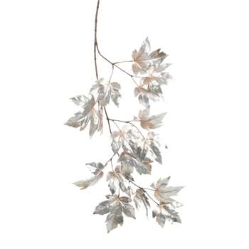 A by Amara - Decorative Metallic Maple Leaf Stem (Length 117cm)