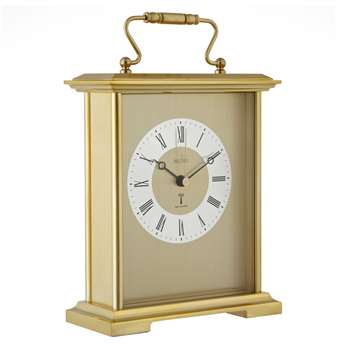 Acctim Radio Controlled Carriage Mantel Clock, Gold (H21.5 x W14 x D5.6cm)
