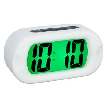 Acctim Silicone Jumbo LCD Smartlite® Alarm Clock, White (H7 x W14 x D5cm)