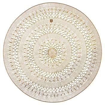 AGADIR Gold Metal Wire Wall Art (Diameter 130cm)