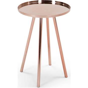 Alana Bedside Table, Copper (H59 x W41 x D41cm)