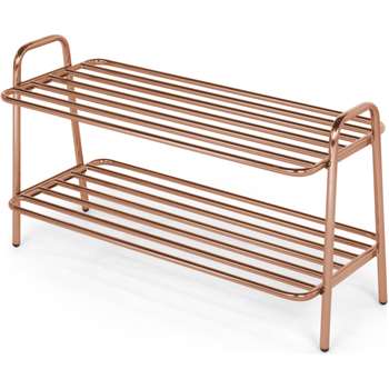 Alana Shoe Rack, Copper (H40 x W71 x D32cm)