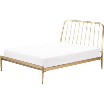 Alana Super Kingsize Bed, Brushed Brass (110 x 188cm)