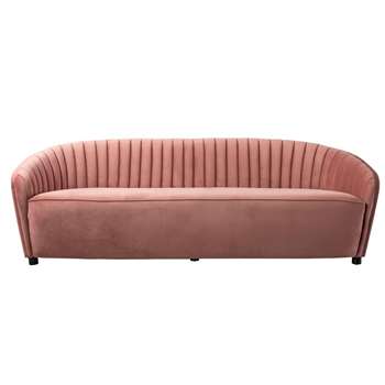 Alice Three Seat Sofa - Blush Pink (H80 x W232 x D95cm)