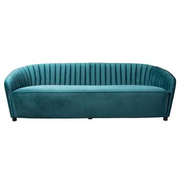 Alice Three Seat Sofa - Peacock (H80 x W232 x D95cm)