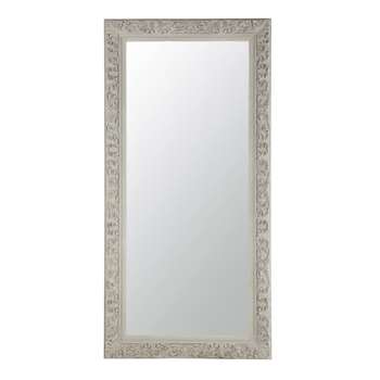 ALIENOR wooden mirror, grey beige (180 90cm)