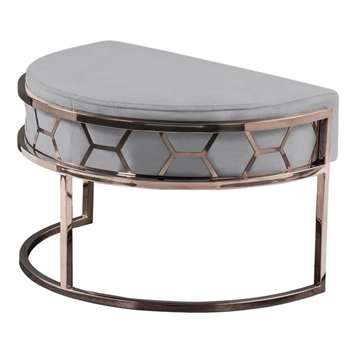 Alveare Footstool Copper - Silver (H41 x W75 x D50cm)