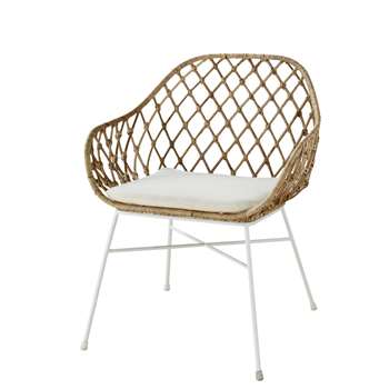 Amarelo Woven Rattan Armchair (H73 x W60 x D61cm)