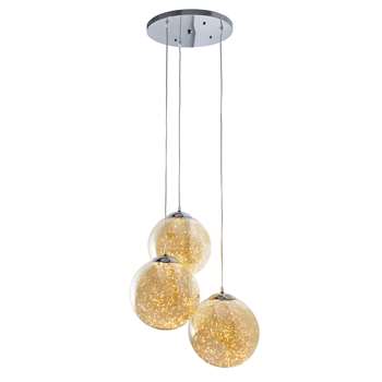 Amber flare triple pendant light large (150 x 30cm)