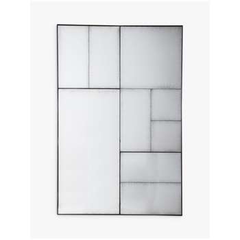 Ampla Rectangular Mirror, Antique Black (H122 x W81 x D3cm)