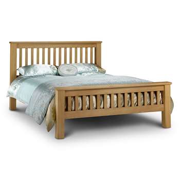 Amsterdam Bed Frame in Oak with High Foot End by Julian Bowen - King (H108 x W166.5 x D222cm)