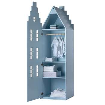 Amsterdam Stair Gable Wardrobe in Pastel Colours 195 x 55cm