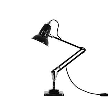 Anglepoise Original 1227 Mini Desk Lamp - Jet Black with Black Cable (41 x 25cm)