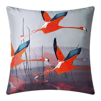 Anna Jacobs - Orange Breaking Dawn Silk Cushion (H45 x W45cm)