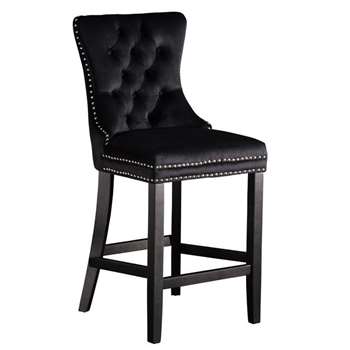 Antoinette Bar Stool Black (H75 x W49 x D51cm)
