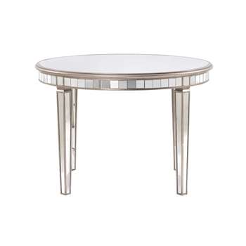 Antoinette Toughened Mirror Circular Dining Table (H78 x W100 x D100cm)
