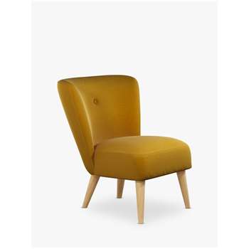 ANYDAY John Lewis & Partners Audrey Accent Chair, Light Leg, Sunningdale Mustard (H80 x W67 x D76cm)