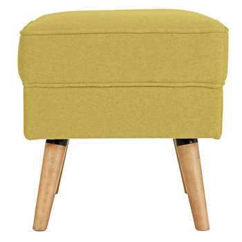 Argos Home Callie Fabric Footstool - Mustard Yellow (H46 x W45 x D45cm)