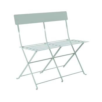 Argos Home Eve Metal 2 Seater Garden Bench - Sage Green (H80 x W82 x D46cm)