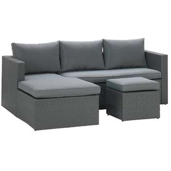 Argos Home Rattan Effect Reversible Mini Corner Sofa