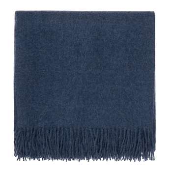 Arica Alpaca Blanket, Denim Blue (H130 x W185cm)