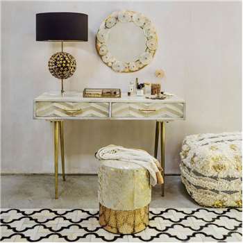 Ariella Chevron Desk (H76 x W114 x D50cm)