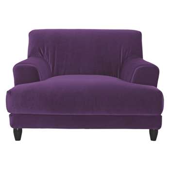 Askem Purple velvet compact sofa