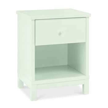 Atlanta White 1 Drawer Bedside Table (H62 x W45 x D41cm)