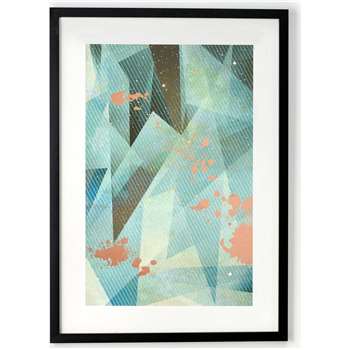 Aurelia Textures, Framed Print, Green and Copper (70 x 50cm)