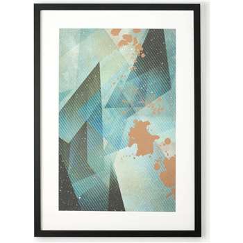 Aurelia Tones Framed Print, Green and Copper (70 x 50cm)
