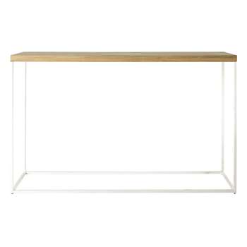 AUSTRAL Solid oak console table in white (78 x 130cm)