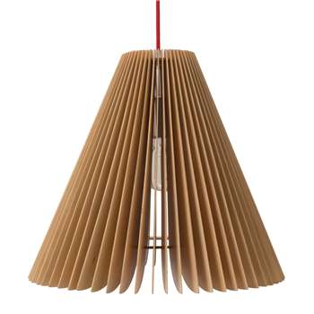 Avenal Pendant Lamp, Natural With Red Cord 45 x 37cm