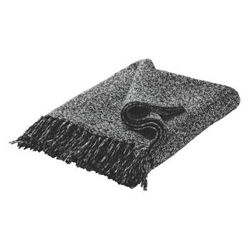 Beaton Black And White Textured Throw (150 x 170cm)