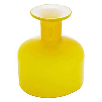 Ben De Lisi Home Hand Blown Yellow Glass Vase (15 x 12.8cm)