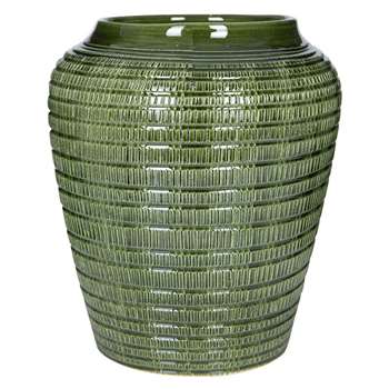 Bergs Potter - Willow Vase - Green (H18 x W16 x D16cm)