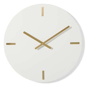 Bernard Extra Large Wall Clock, Off White & Brass (Diameter 60cm)