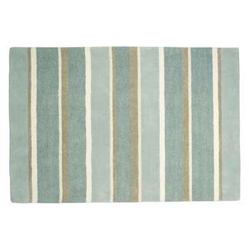 Bexley Duck Egg Stripe Wool Rug