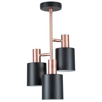 Biba 3 Light Ceiling Light Antique Copper (H70.5 x W30 x D30cm)