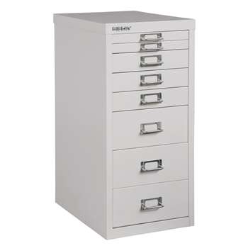 Bisley Non-Locking Under Desk Mutidrawer, Smoke (H61 x W28 x D38cm)