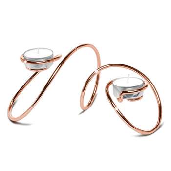 Black + Blum T-Loop Tealight Holder - Copper 14.3 x 21cm