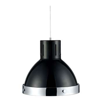 Black Chrome Pendant Light (Diameter 35cm)
