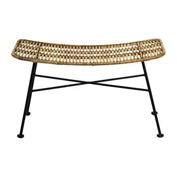 Bloomingville - Dom Rattan Footrest - Natural (H41 x W64 x D36cm)