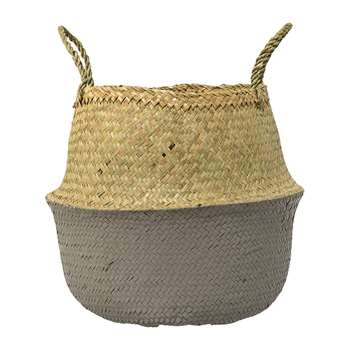 Bloomingville - Grey Seagrass Basket - Small (H32 x W35 x D35cm)