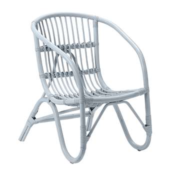 Bloomingville - Rattan Chair - Sky Blue (66.5 x 57.5cm)