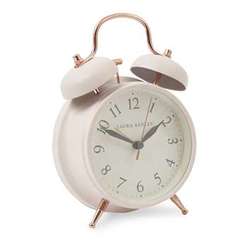 Blush Pink Medium Bell Alarm Clock (17 x 11.5cm)